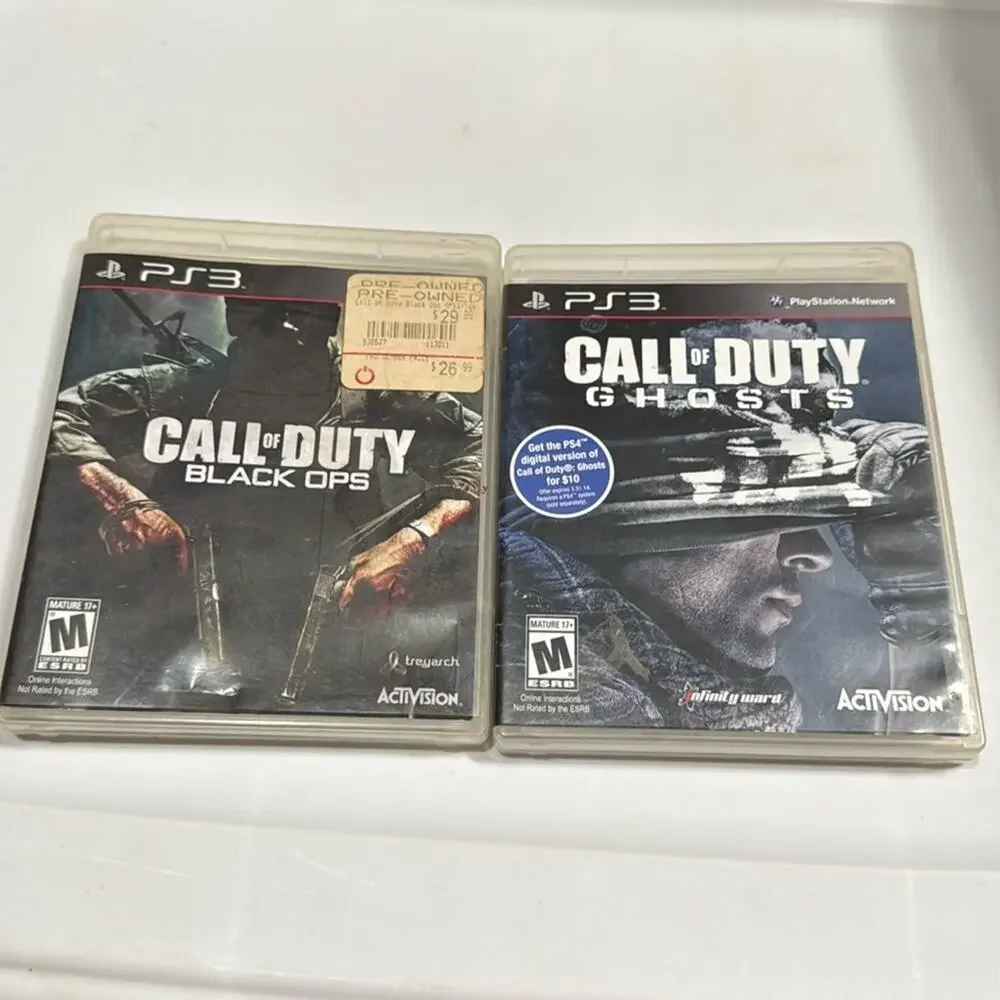 Lot of 2: Call Of Duty Ghosts & Black Ops PS3 USED